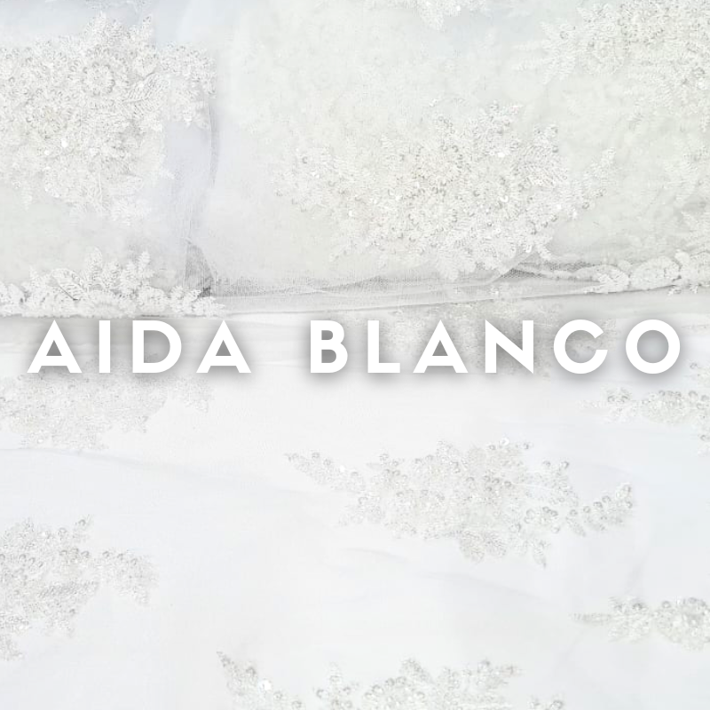 Tul Bordado Aida ancho 1.30