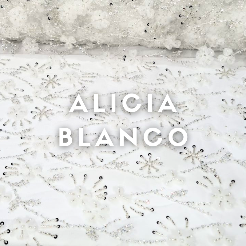 Tul Bordado Alicia ancho 1.30