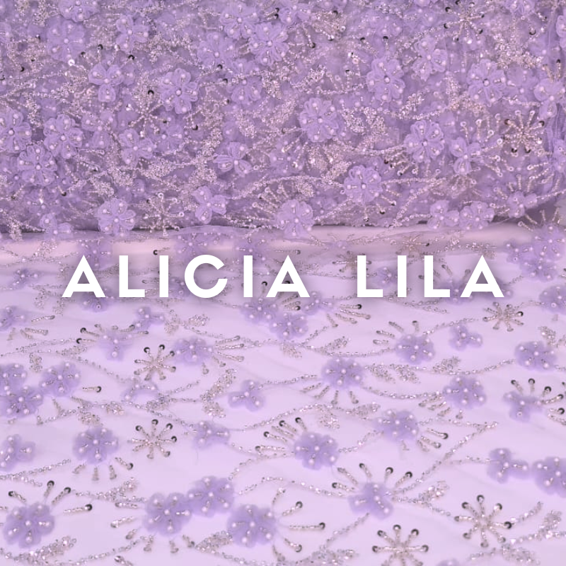 Tul Bordado Alicia ancho 1.30