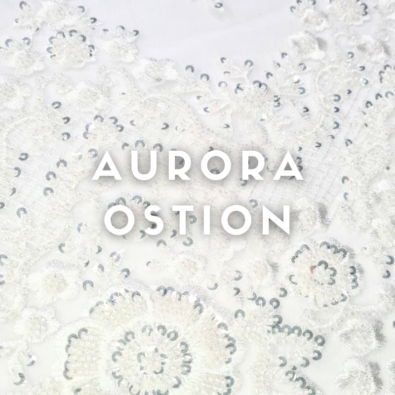 Tul Bordado Aurora ancho 1.30