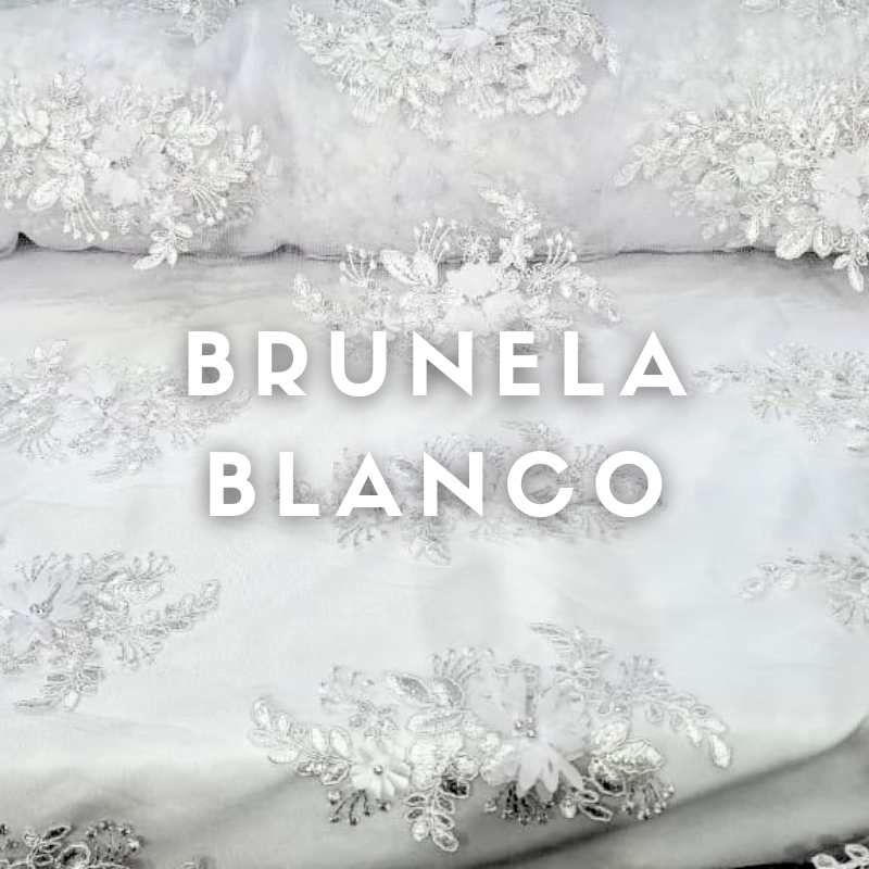Tul Bordado Brunella ancho 1.30