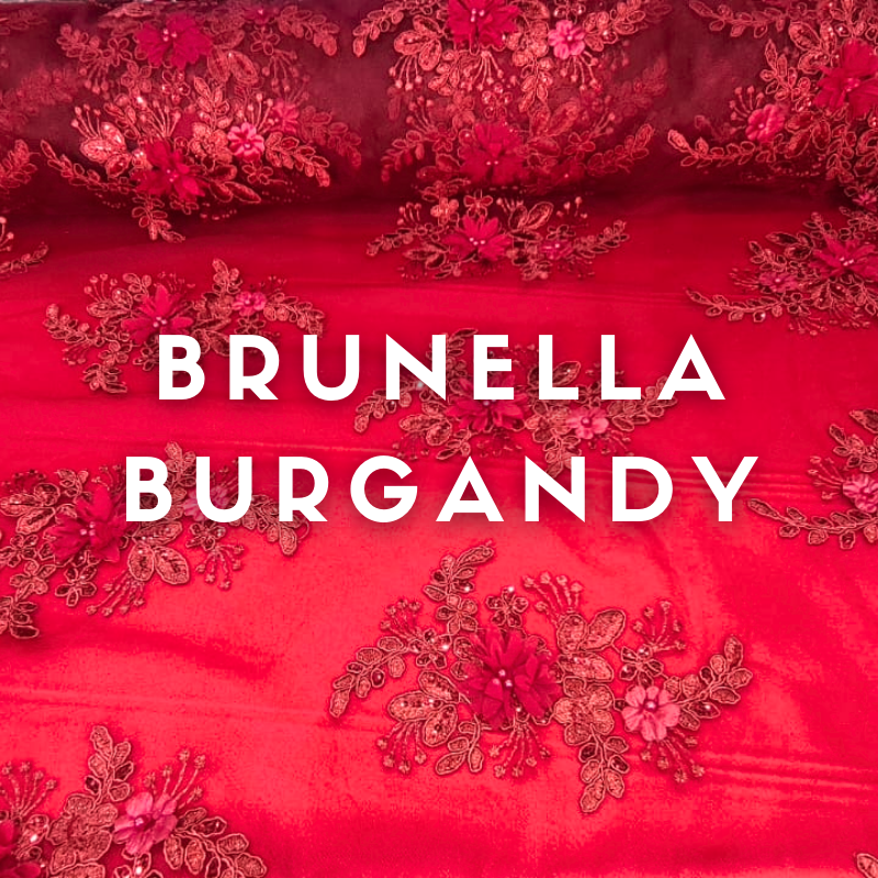 Tul Bordado Brunella ancho 1.30