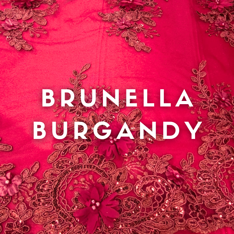 Tul Bordado Brunella ancho 1.30