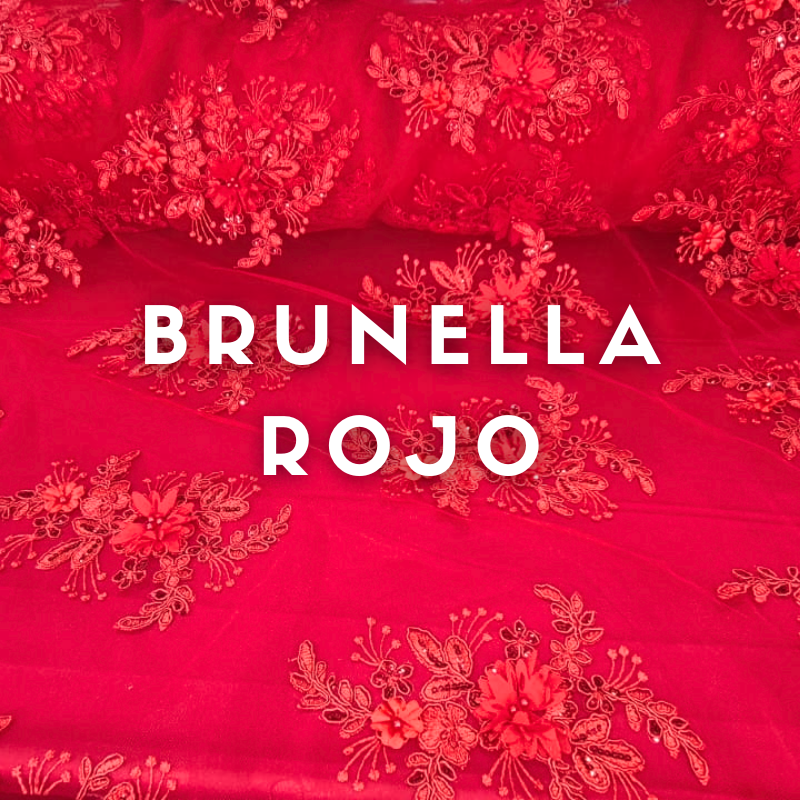 Tul Bordado Brunella ancho 1.30