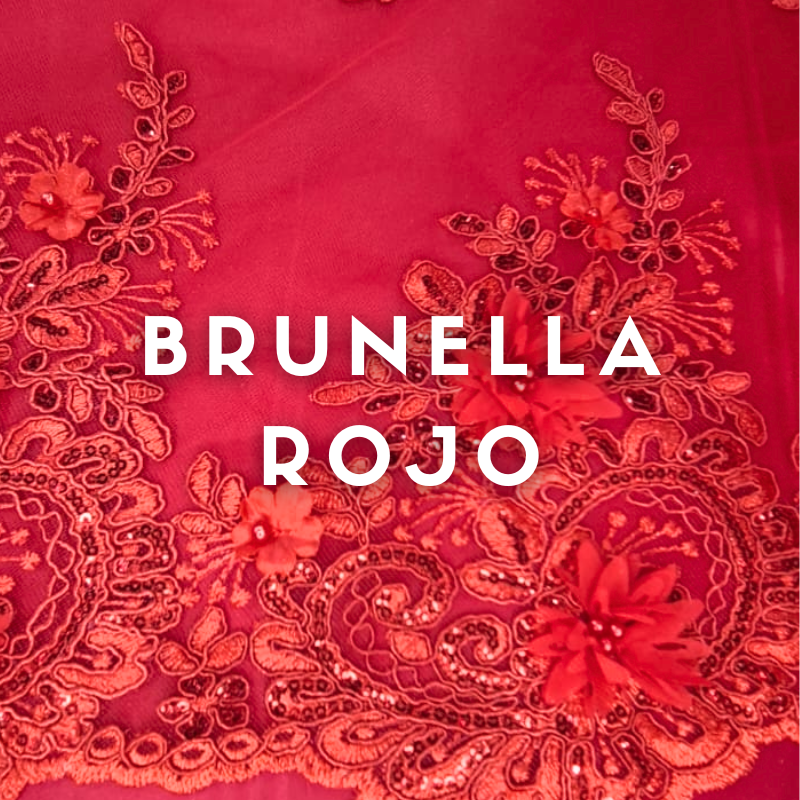 Tul Bordado Brunella ancho 1.30