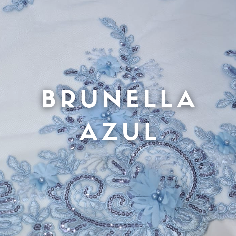 Tul Bordado Brunella ancho 1.30