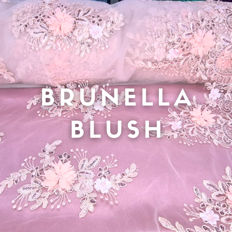 Tul Bordado Brunella ancho 1.30