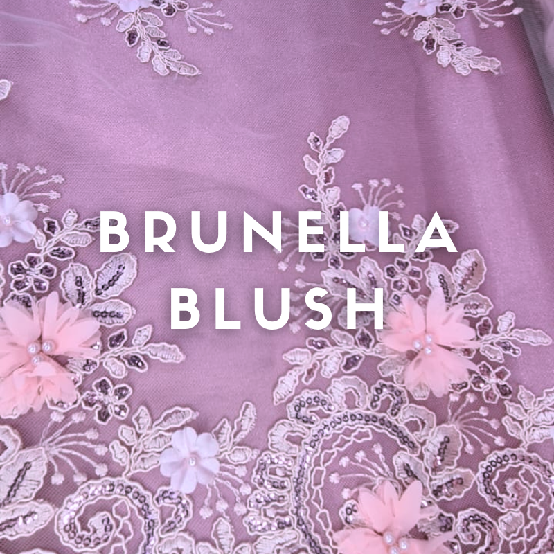 Tul Bordado Brunella ancho 1.30