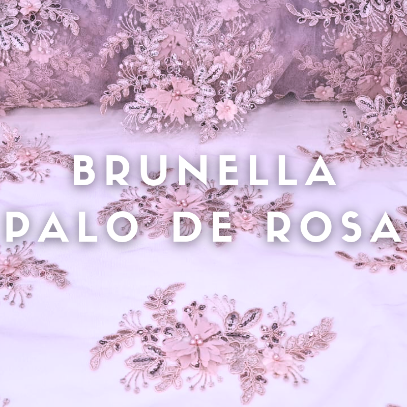 Tul Bordado Brunella ancho 1.30