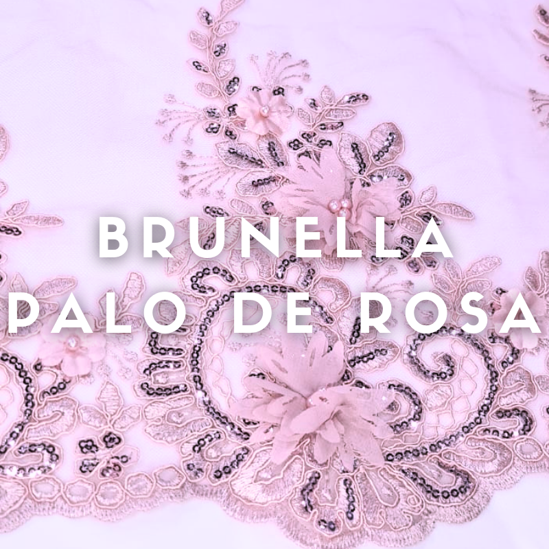 Tul Bordado Brunella ancho 1.30