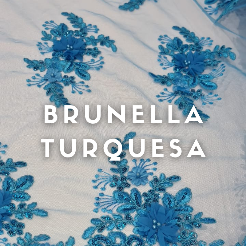 Tul Bordado Brunella ancho 1.30