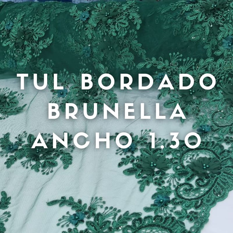 Tul Bordado Brunella ancho 1.30