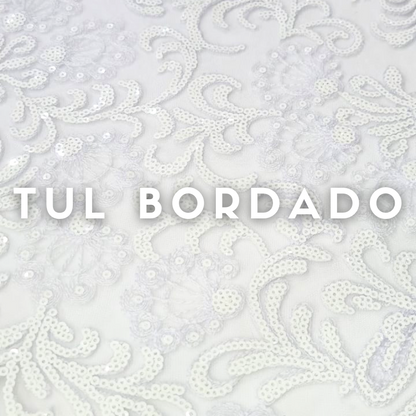 Tul Bordado ancho 1.30