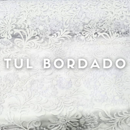 Tul Bordado ancho 1.30