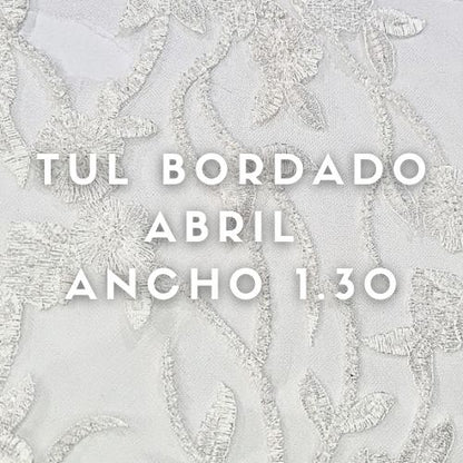 Tul Bordado Abril ancho 1.30