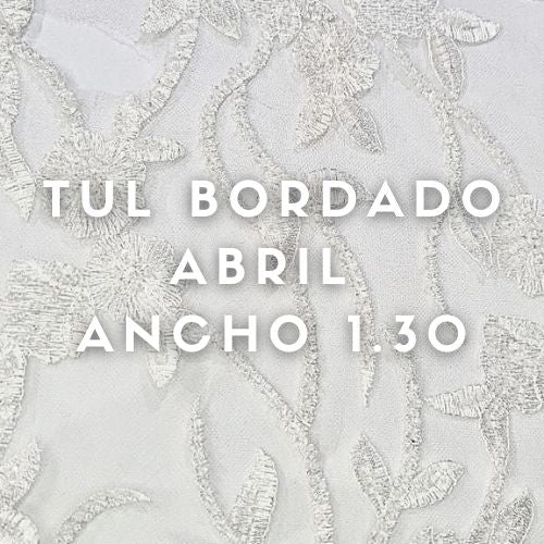Tul Bordado Abril ancho 1.30