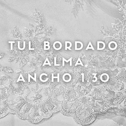 Tul Bordado Alma ancho 1.30