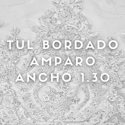 Tul Bordado Amparo  ancho 1.30