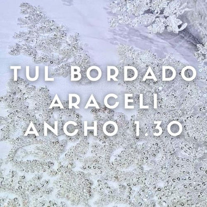 Tul Bordado Araceli  ancho 1.30