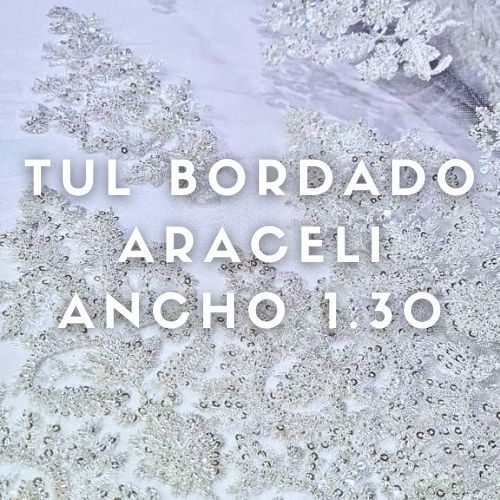 Tul Bordado Araceli  ancho 1.30