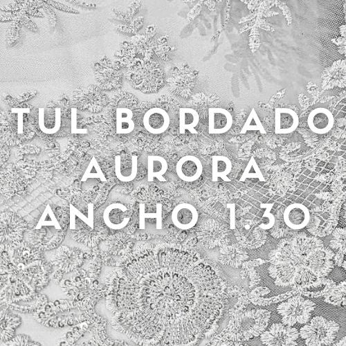 Tul Bordado Aurora ancho 1.30