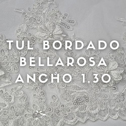 Tul Bordado Bellarosa ancho 1.30