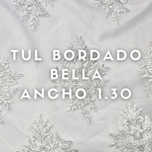 Tul Bordado Bella ancho 1.30