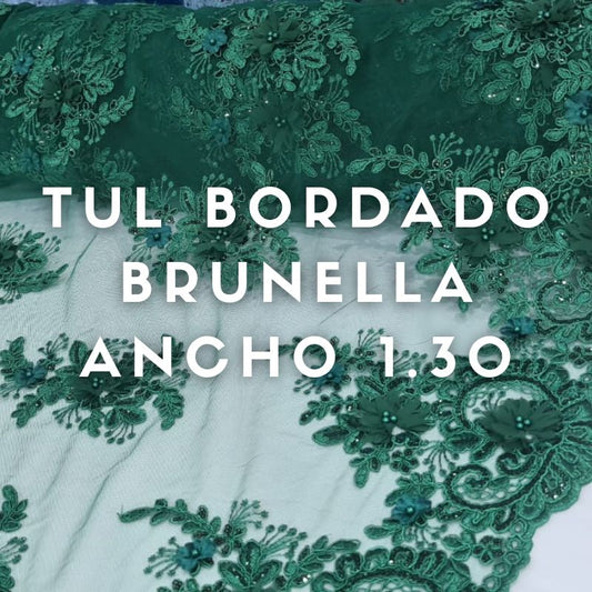 Tul Bordado Brunella ancho 1.30